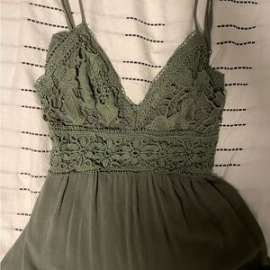 Sage green long romper